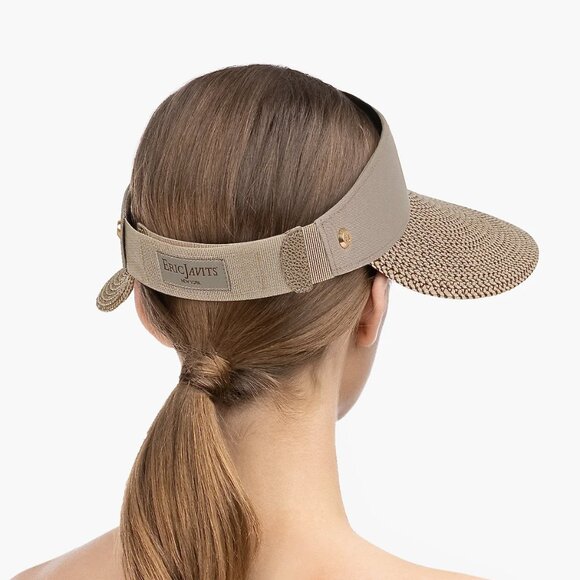 Eric Javits Taupe Woven Sun Visor - Picture 6 of 7